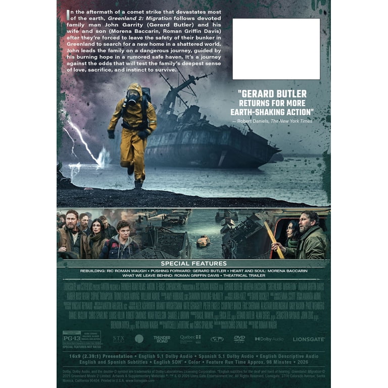 Greenland 2: Migration (DVD) Lionsgate, Action - Walmart.com