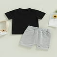 thumbnail image 4 of Newborn Baby Boy Summer Short Set Short Sleeve Bubba T-Shirt Elastic Waist Shorts 2Pcs Outfits Suit White Blue 6-12 Months, 4 of 8