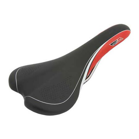 black and red bike seat