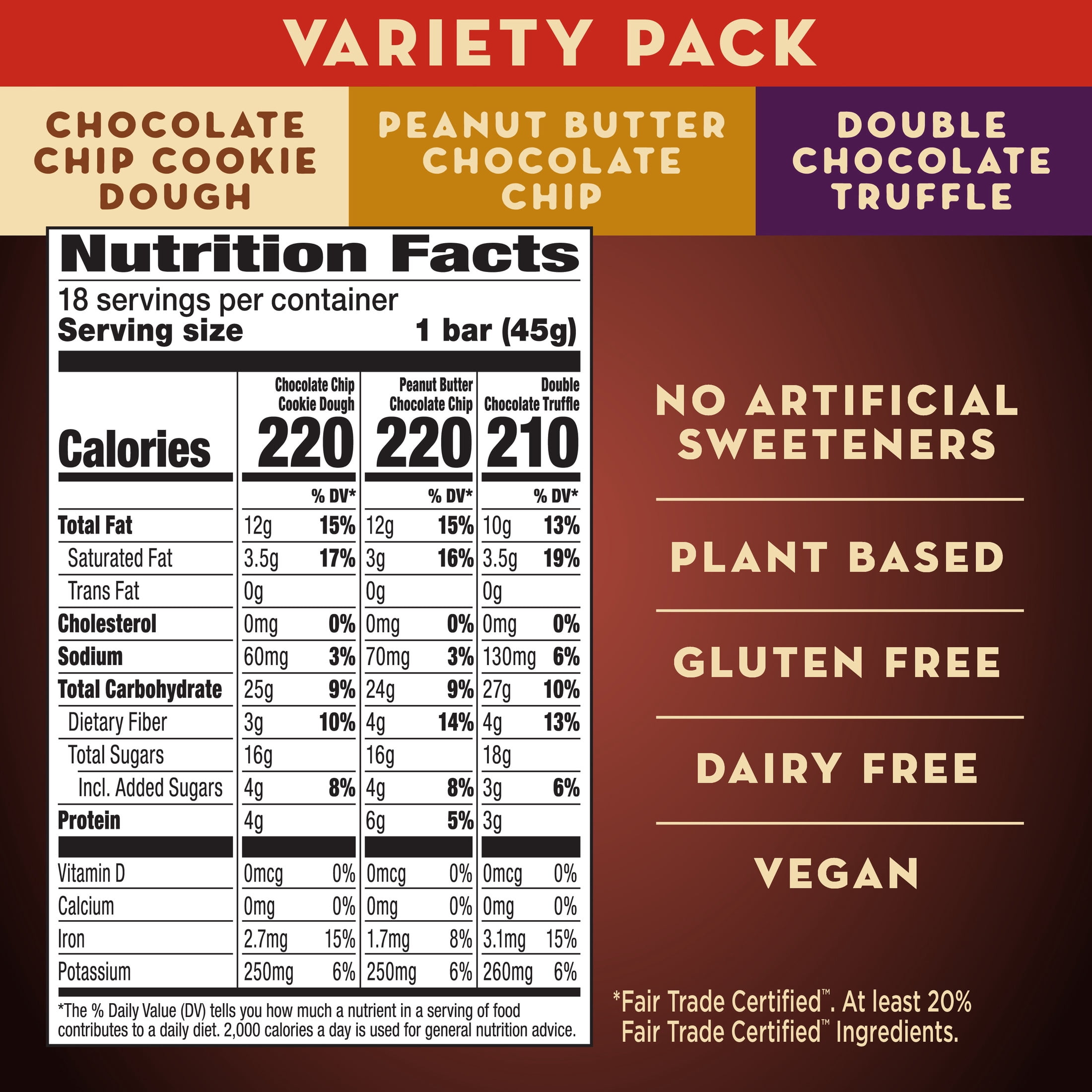 (4 pack) Larabar Fruit and Nut Bars Variety Pack, Gluten Free and Vegan, 28.8 oz, 18 Count