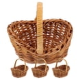 thumbnail image 4 of ColoMX Cesta de cesta en miniatura de 4 piezas Canasta tejida portátil Mini Woven Storage Canasta de fotos Props, 4 of 8