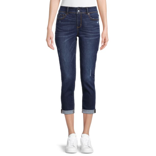 Time and Tru Women's Stretch Denim Capri Jeans