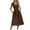 Coffee, variant on Summer Dresses for Womens 2024 Fashion Plus Size Round-Neck Short Sleeve Loose Casual A-line Dress