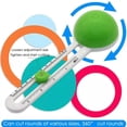 thumbnail image 3 of Couteau de Coupe Rond en Plastique Simple Modèle Compas Cercle Circulaire Coupe-Papier D9O1, 3 of 8