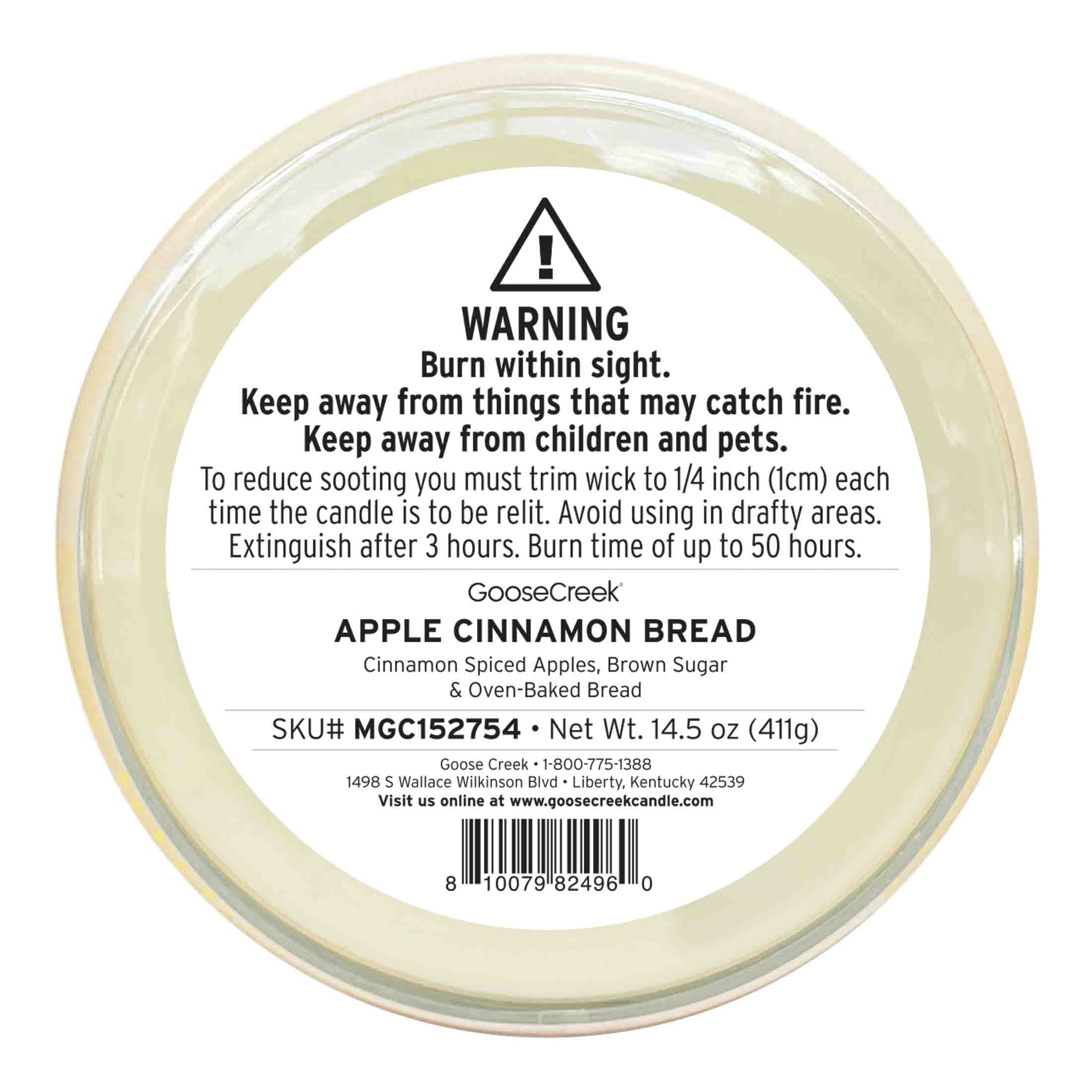 Goose Creek 3-Wick Pillsbury Apple Cinnamon Bread Scented Jar Candle, 14.5oz.