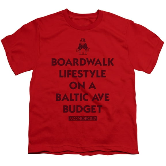 Monopoly Lifestyle Vs Budget S/S Youth 18/1 T-Shirt Red