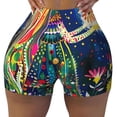 thumbnail image 2 of Rocae Colorful Floral Forest Fairy for Women's Quick-Dry Running Shorts,Ladies Active Athletic Apparel Yoga Workout Gym Running Volleyball Spandex Shorts-Small, 2 of 8
