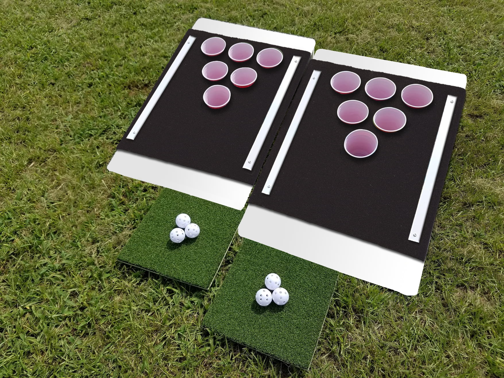 Beer Pong Golf Tailgate Set White / Black