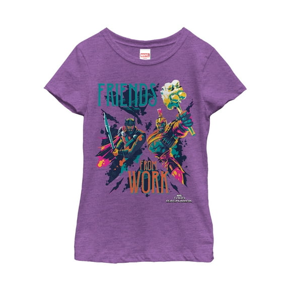 Girl's Marvel Thor: Ragnarok Work  Graphic Tee Purple Berry Large