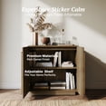 thumbnail image 3 of BELLEZE Modular Buffet Cabinet With Storage,Mid Century Modern Arched Sideboard With Adjustable Shelf & Symmetrical Doors,Credenza Console Table For Entryway Kitchen Living Room Office (Camel), 3 of 7
