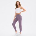 thumbnail image 2 of Pantalones deportivos holgados para mujer, con puntera para la pierna, para ocio, correr, entrenamiento físico, pantalones de yoga con cintura alta y bolsillos elásticos, 2 of 4