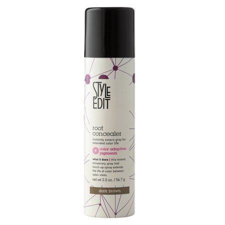 Style Edit Root Concealer Touch Up Spray Instantly Covers Grey Roots Professional Salon Quality Cover Up Hair Products for Women |Dark Brown, 2 (Best Home Hair Color Products To Cover Gray)