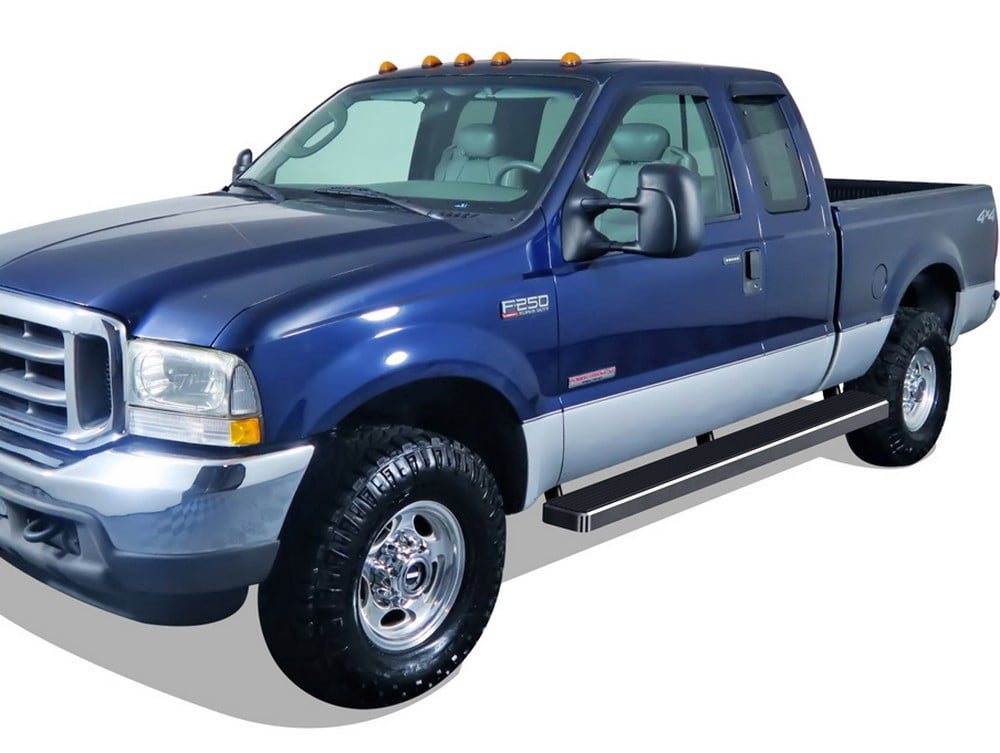 APS Wheel to Wheel Running Boards 6in Compatible with Ford F250 F350 Super Duty 1999-2016 Super Cab Pickup 5.5ft Bed (Nerf Bars Side Steps Side Bars)