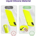 thumbnail image 4 of iPhone 11 Pro Max Case,Ultra Slim Fit iPhone Case Liquid Silicone Gel Cover with Full Body Protection Anti-Scratch Shockproof Case Compatible with iPhone 11 Pro Max (Fluorescent Yellow), 4 of 14