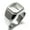 Silver, variant on Stainless Steel Engraved Square Flat Top Biker Style Polished Signet Ring