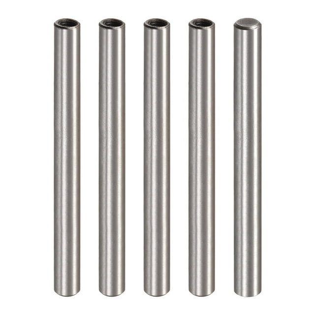 Unique Bargains M4 Internal Thread Dowel Pin 5 Pack 6x80mm Chamfering Flat Carbon Steel Cylindrical Pin
