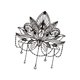 thumbnail image 4 of Arte de pared de metal floral colgante, decoración, escultura decorativa de pared, flor para dormitorio 30 centímetros, 4 of 7