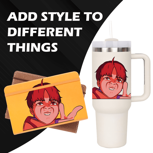 (*ᴗˬᴗ)⁾ Jiji Funny Face Sticker – Dandadan Anime Vinyl Decal | Laptop