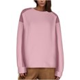 thumbnail image 3 of Plebaso Womens Sweatshirts Long Sleeve Color Block Pullover Sweatshirt Athletic Tops Workout Running Tops, 3 of 9
