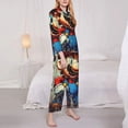 thumbnail image 4 of Lsque Mario Pattern Long Sleeve Pajama Set for Women - Soft 2-Piece Sleepwear and Loungewear Set with Pockets, Comfy Nightwear, 4 of 8