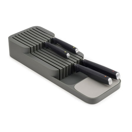 Joseph Joseph Duo In-Drawer Knife Organizer for Kitchen Drawers – Space-Saving Knife Block Holder for Up to 9 Knives