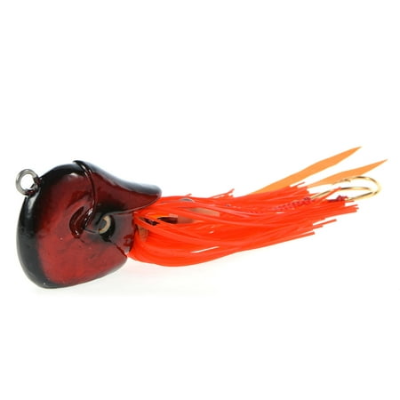 9001A Squid Eye with Rubber Skirt Saltwater Bass Fishing Jigs Lure Color No.6 by