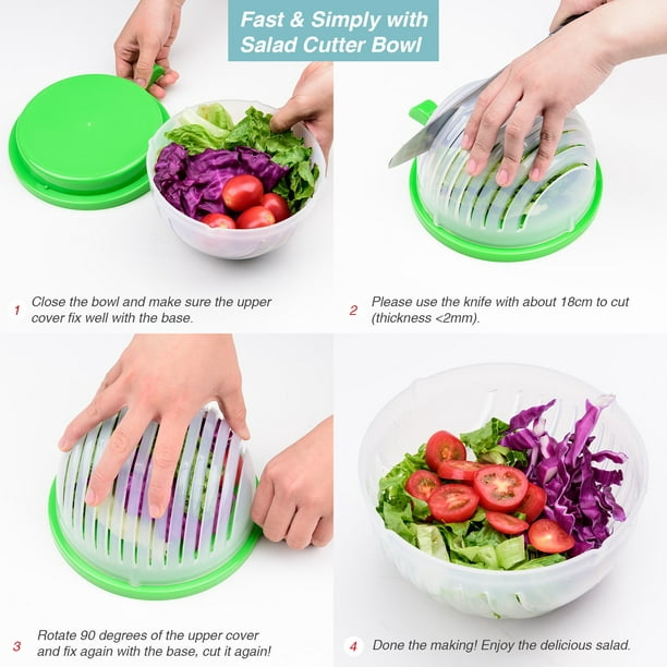 Salad Cutter Bowl 60 Seconds Salad Maker by WEBSUN Easy Fruit Vegetable  Cutter Bowl Fast Fresh Salad Slicer Salad Chopper