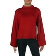 thumbnail image 3 of Anne Klein Womens Wool Bell Sleeves Mock Turtleneck Sweater, 3 of 3