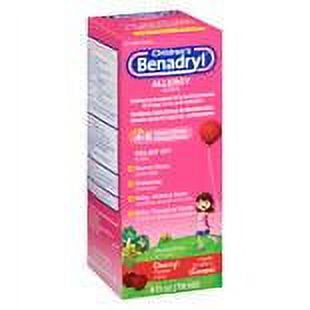 Benadryl Children's Allergy Liquid Cherry 4.0 oz.(pack of 3)