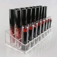 thumbnail image 3 of Organizador de maquillaje acrílico transparente de 24 compartimentos para guardar pinceles y botellas de brillo y lápiz labial de primera calidad, 3 of 5