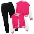 thumbnail image 2 of Futezty Toddler Boys Girls Clothes Fall Winter Outfit Sets, Baby Outfits Long Sleeve Round Neck Stripe Elastic Waist 3M 6M 12M 18M 24M 2T 3T 3PCS Playwear Set, 2 of 5