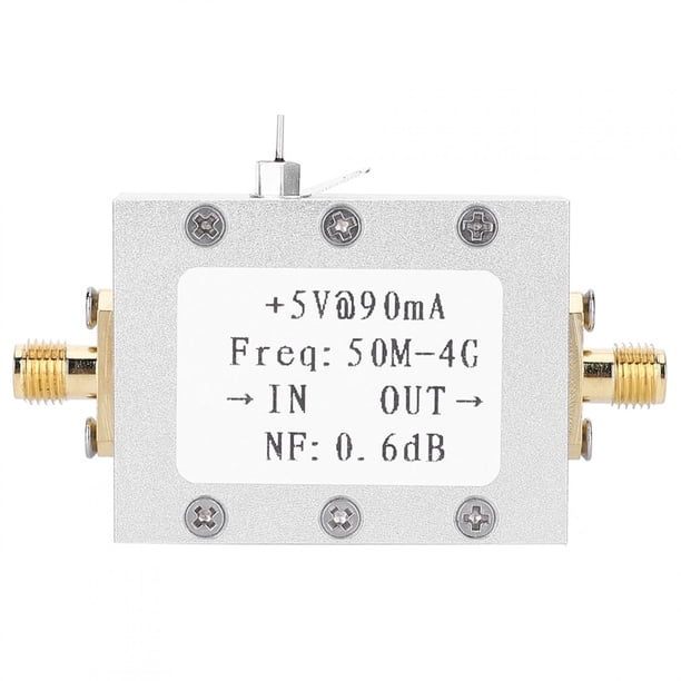 1 amplificador de bajo ruido LNA 50M-4GHz NF=0,6dB RF FM HF VHF/UHF Radioaficionado -110dBm