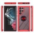 thumbnail image 5 of SaniMore Case for Samsung Galaxy S23 Ultra 6.8" 2023 Release, Rugged PC Backplane Shockproof TPU Bumper 360° Rotatng Ring/Kickstand Anti-drop Heavy Duty Protective Case ForGalaxy S23 Ultra, Red, 5 of 5