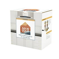 Oslo Home All-In-One 7 Piece Paint Makeover Kit, True White, 64oz, ‎Satin, for Cabinets and Furniture