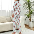 thumbnail image 3 of Top-kevin Women's Pajama Sets Sea Lobster Cartoon Long Sleeve Lounge Sets Pjs Sleepwear with Pockets, 3 of 6