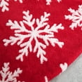 thumbnail image 6 of Mouliraty Red Christmas Tree Skirt with White Snowflake Pattern Design, 35.42 inches/48.03 inches, Perfect for Christmas Decorations and Gifts, 6 of 7