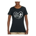 thumbnail image 2 of Wild Bobby, His Grace Is Enough Heart Inspirational/Christian Women Graphic Tee, Black, Small, 2 of 5