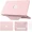 Pink, variant on Case for MacBook Air 15 inch M4 2025 2024 2023 M3 M2 A3241 A3114 A2941 PU Leather Hard Shell Cover with Foldable Kickstand & Keyboard Cover & Logo Cutout
