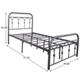 thumbnail image 4 of alazyhome Twin Platform Metal Bed Frame, Easy Assembly, Black, 4 of 6