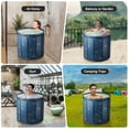 thumbnail image 3 of Buric Folding Bathtub Portable Adult Spa Bathtub Warm Water Soaking Bathtub , Navy Blue, 3 of 7