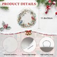thumbnail image 6 of Welcome Sign for Front Door, Christmas Wreath Round Metal Wall Art Wreaths, Cardinal Xmas Pine Cone Winter Outdoor Indoor Wall Hanging Sign for Porch Decor Housewarming Gifts 11.8 Inch, 6 of 8