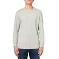 thumbnail image 1 of Camiseta GAP para hombre de manga larga para uso diario, suave, gris jaspeado, L, 1 of 3