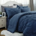 thumbnail image 1 of Ensembles de Literie Double 7 Pcs, Lit en Sac Ensembles de Lit Bleu Marine, 1 of 8