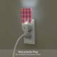 thumbnail image 5 of Fotbe Orange and Purple Plaid Luz Nocturna LED, Luz de Noche con Sensor de Luz Natural de Anochecer a Amanecer, Se Enchufa a la Pared, Blanco Cálido 0.5W-UK, 5 of 7
