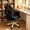 Black, variant on BTFYOU Height Adjustable Rolling Velvet Vanity Chair, Mid-Back Swivel Desk Chair with Wheels, Multi-scene Accent Chair for Bedroom & Home Office,White