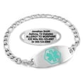 thumbnail image 1 of MedicEngraved Stainless Steel Custom Medical Alert Bracelet - 5mm Figaro Link, 1 of 8