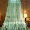 thumbnail image 6 of Mosquito Net Bed Canopy Princess Round Hoop Sheer Dome Tent for s Adult - Easy Installation Fine Mesh for Bedroom Camping Decor(Green), 6 of 7