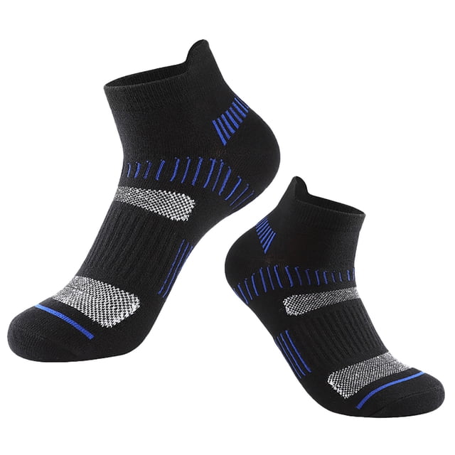 Calcetines deportivos bajos para hombre, absorbentes del sudor, compresivos, con soporte para el tobillo, de algodón transpirable, para correr y entrenar en el gimnasio
