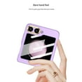 thumbnail image 6 of SaniMore for Samsung Galaxy Z Flip 5 Case 2023, Galaxy Z Flip 5 Ultra-Thin Tough PC Electroplated Lens Frame Cover Built-in Small Screen Protector Slim Shockproof Protection Cover, Pink, 6 of 7