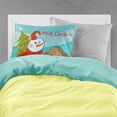 thumbnail image 2 of Carolines Treasures BB1876PILLOWCASE Snowman with Chocolate Brown Poodle Fabric Standard Pillowcase Standard multicolor, 2 of 2
